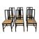 Set of 6 black lacquered and cane chairs by Montina s.p.a.