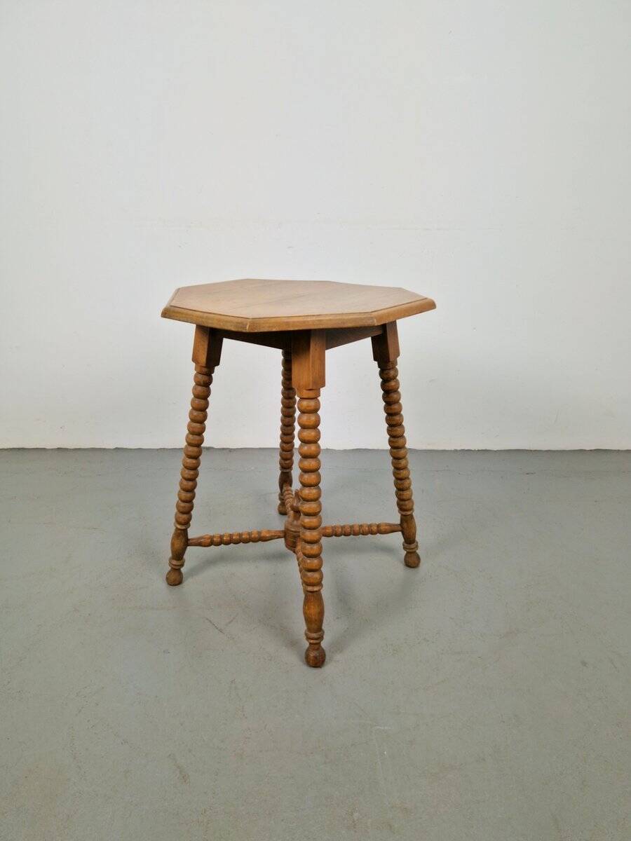 Vintage Dutch Bobbin Side Table, 1930s
