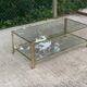 Bronze coffee table signed J.T. Lepelletier for Broncz 1960 111cm