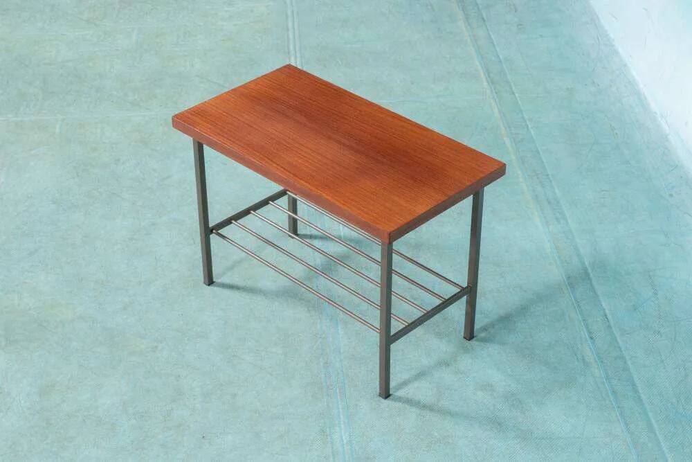 Vintage teak side table for TV/audio, 1960s in teak.