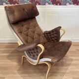 "Pernilla" leather armchair "Bruno Mathsson" 1960.