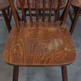 8 chaises Windsor en bois, années 70