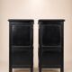 Pair of bedside tables — Art Deco style — Solid black stained oak