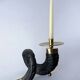 Twisted horn candleholder, resin and brass Italy, 1970s