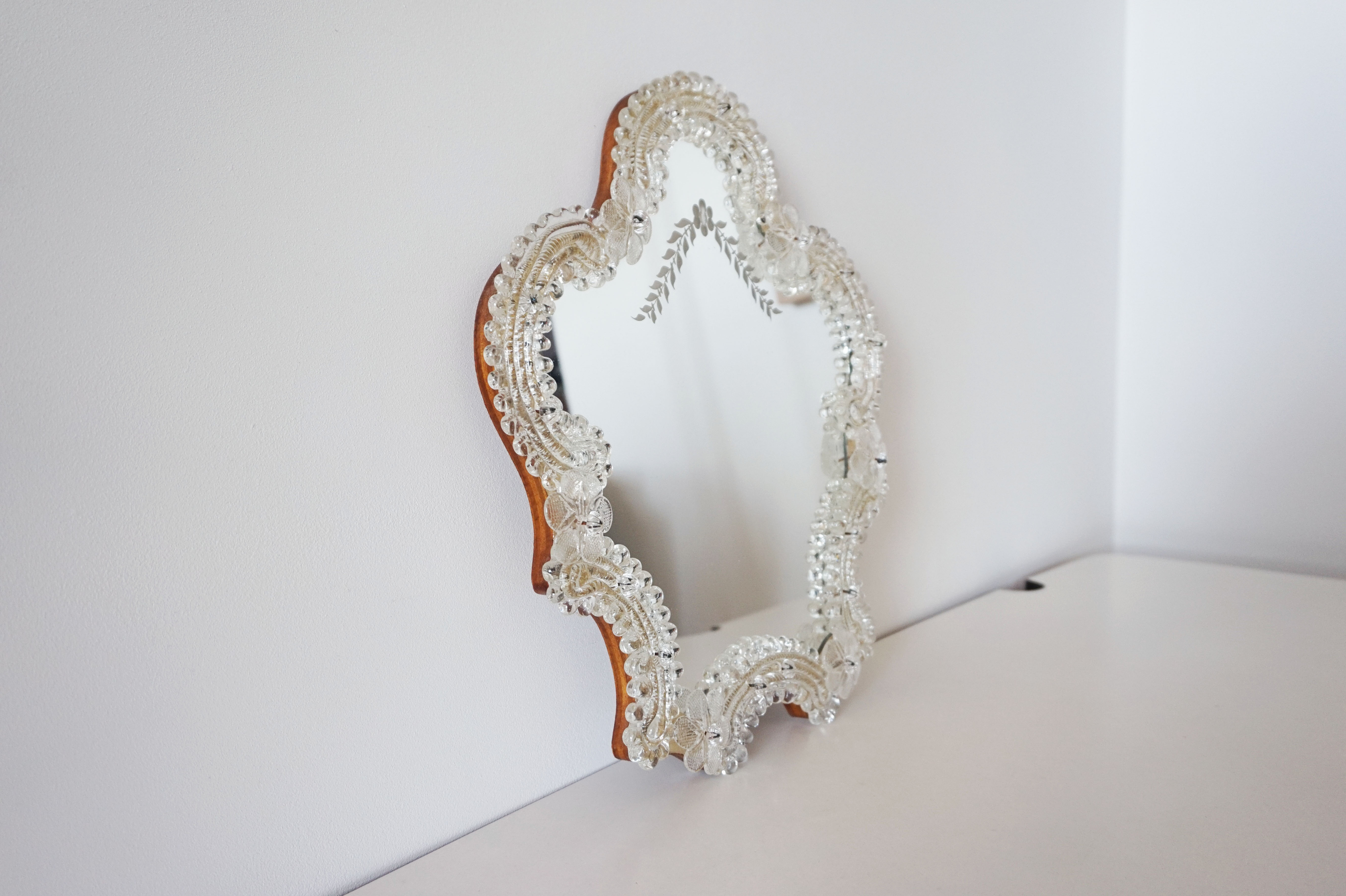 Venetian mirror in Murano glass 1950