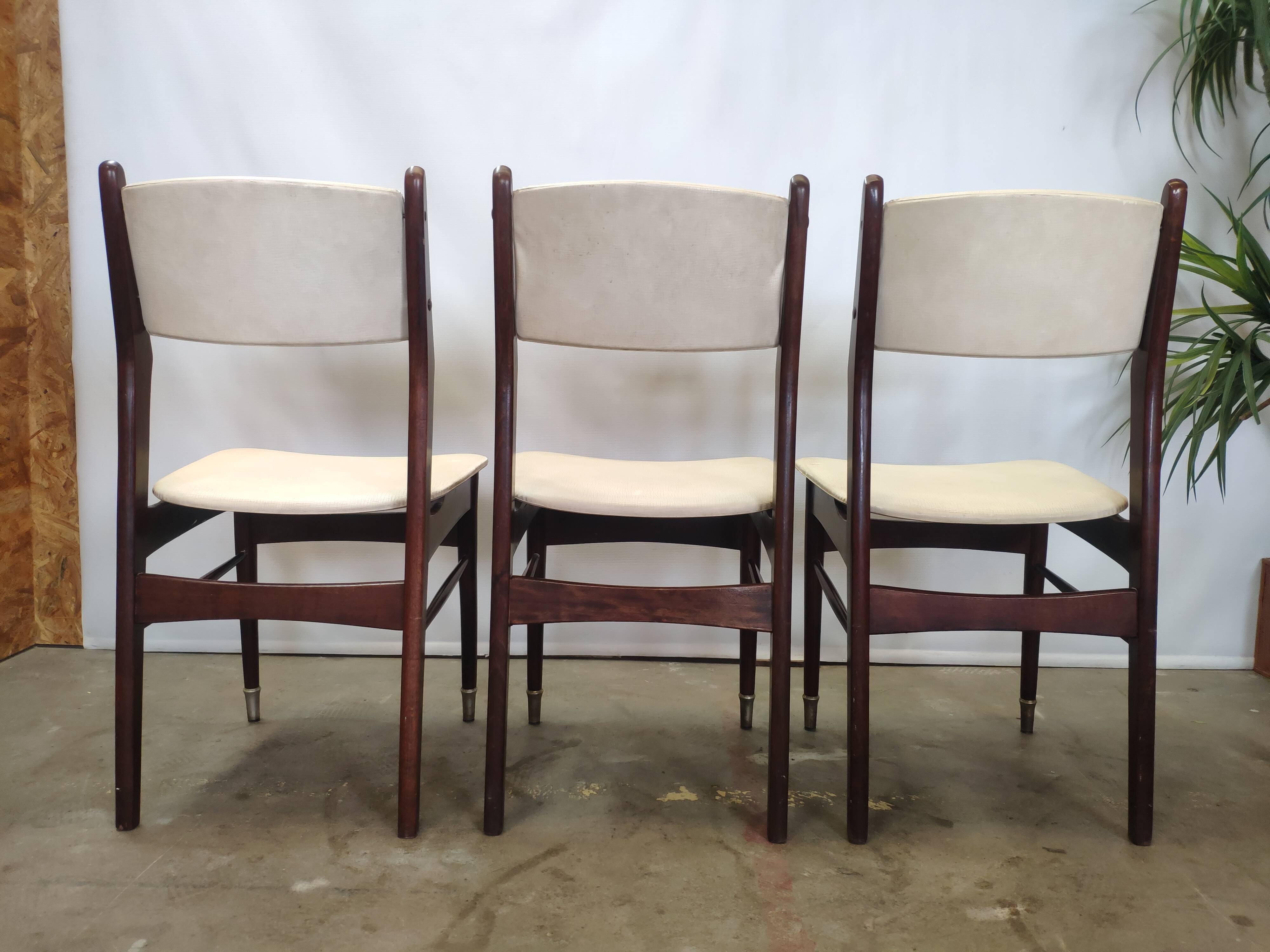 Lot de 6 chaises vintage