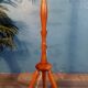 Triplet turned wood floor lamp 1950s