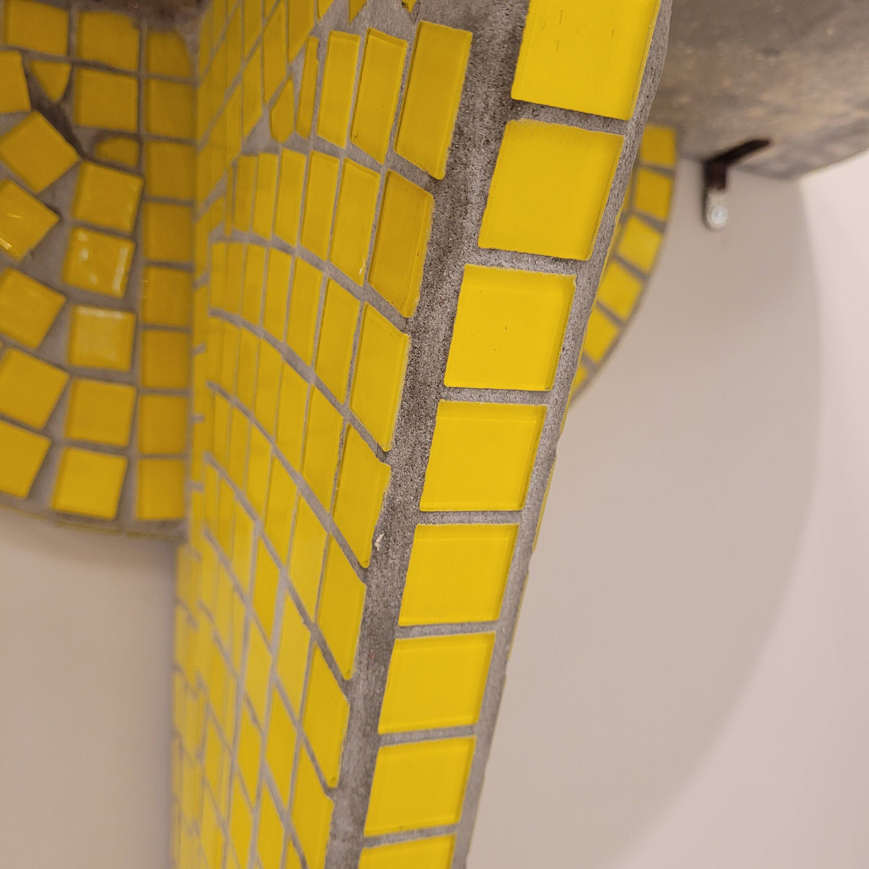 Pair of floating consoles, tesela mosaic, Art Decó, 50's – France