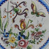 Pair of Nevers earthenware plates signed Félicien Cottard between 1898 and 1908