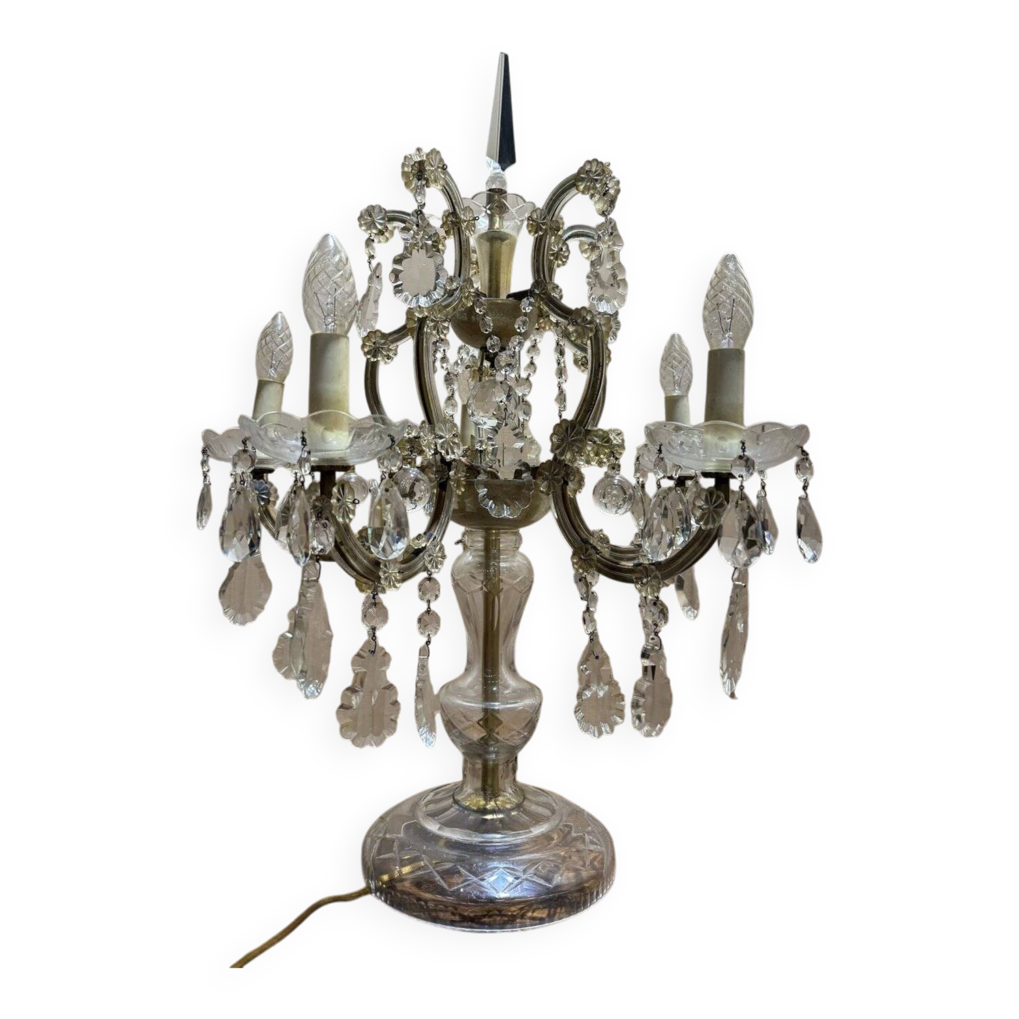 Large Bohemian crystal chandelier
