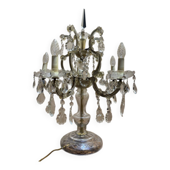 Large Bohemian crystal chandelier