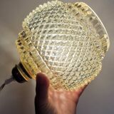 Amber diamond pendant light