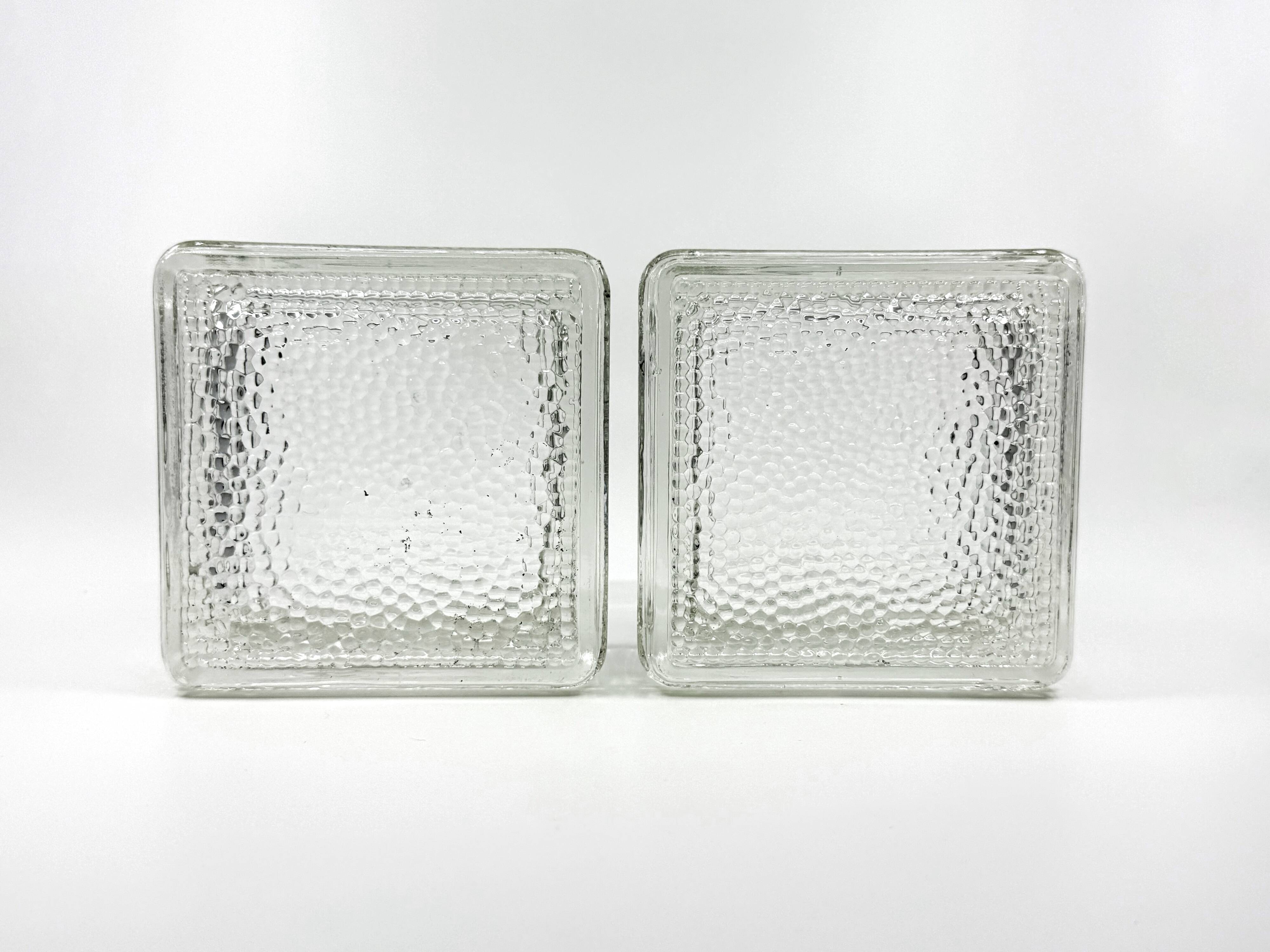 2 Pocket emptiers/ashtrays/paperweights • Lumax • Saint-Gobain • 1950