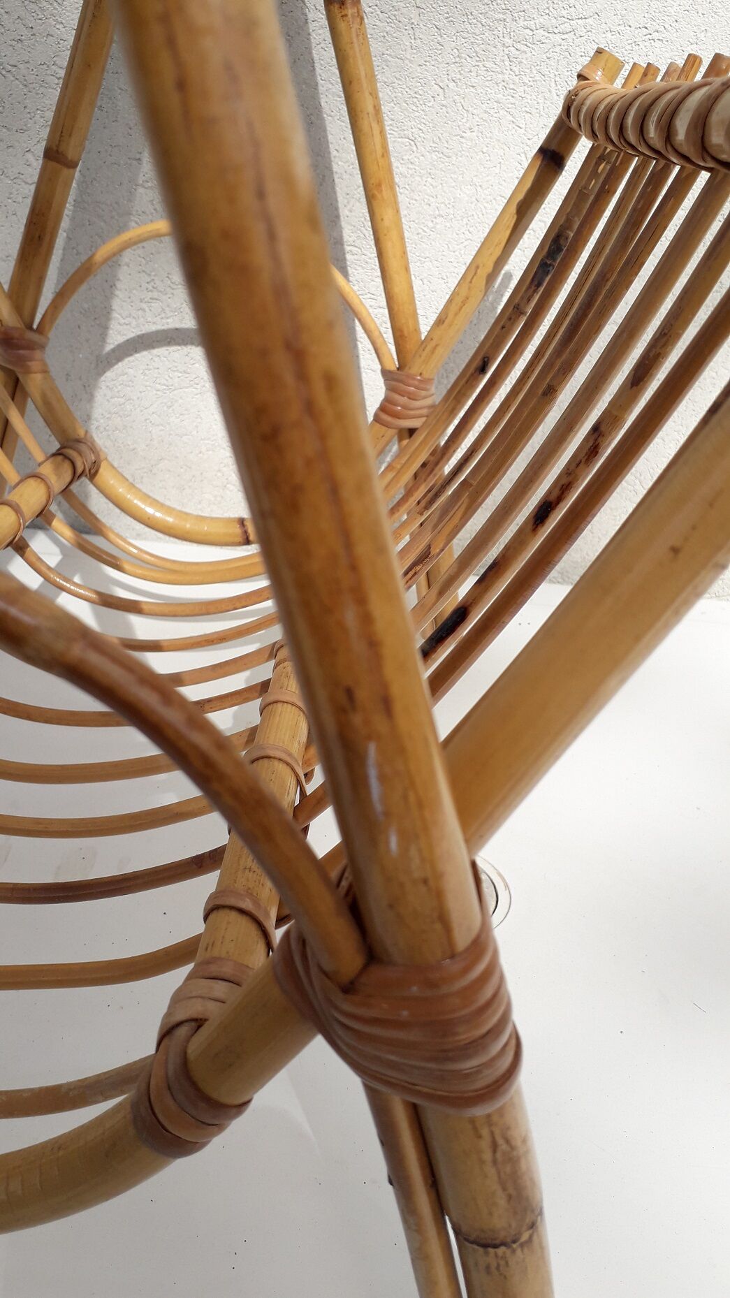 Rattan magazine holder