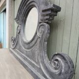 Wooden bull's-eye mirror