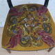 Napoleon III chair in blackened wood and golden fillets 19th.