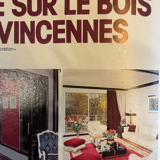 Pair of armchairs by Thibier in brass and wool France 1978