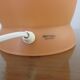 Mushroom lamp in pale orange opaline from the 70s