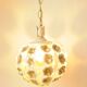 Flower ball chandelier - vintage floral pendant light in gold metal