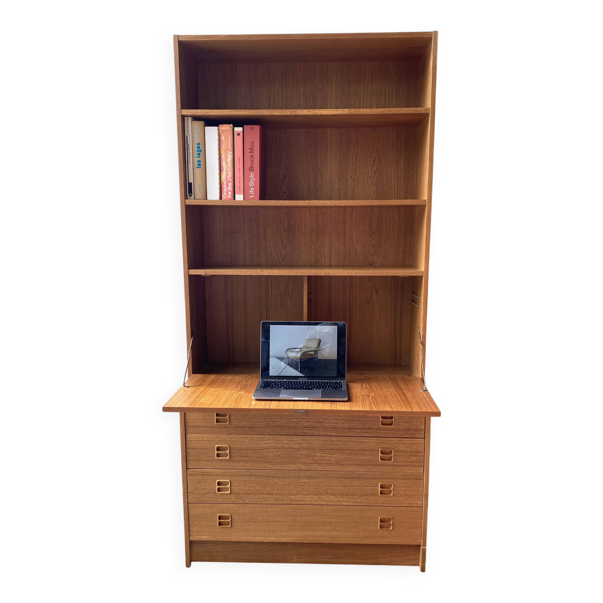 Mid-century teak wall unit by Sejling Skabe, Denmar