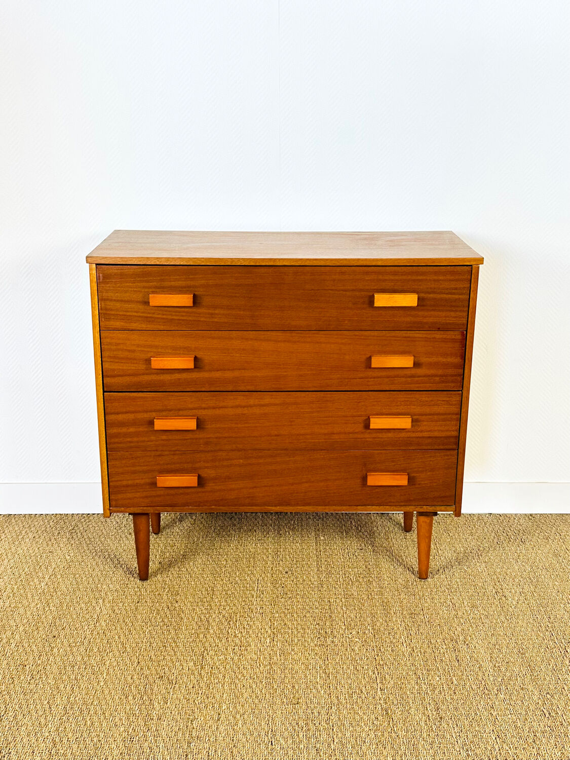 Scandinavian teak chest of drawers from the 1960s.