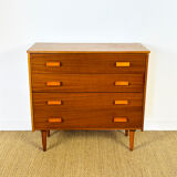 Scandinavian teak chest of drawers from the 1960s.