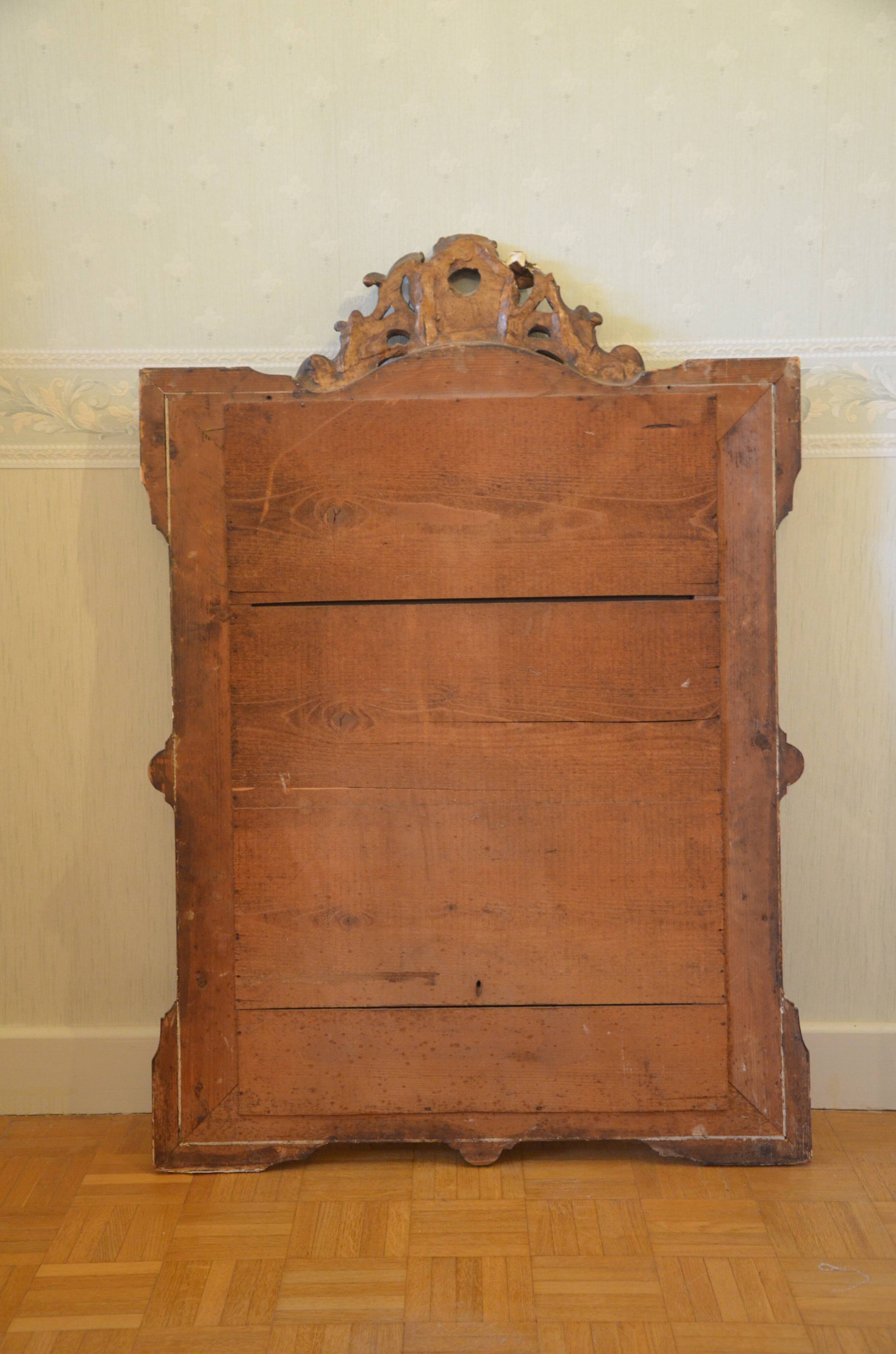 Wooden style mirror 74x104cm