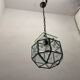 Etched Glass Light Pendant 1950’s