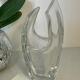 Asymmetrical crystal vase by Schneider from the 1960s - 1970s.