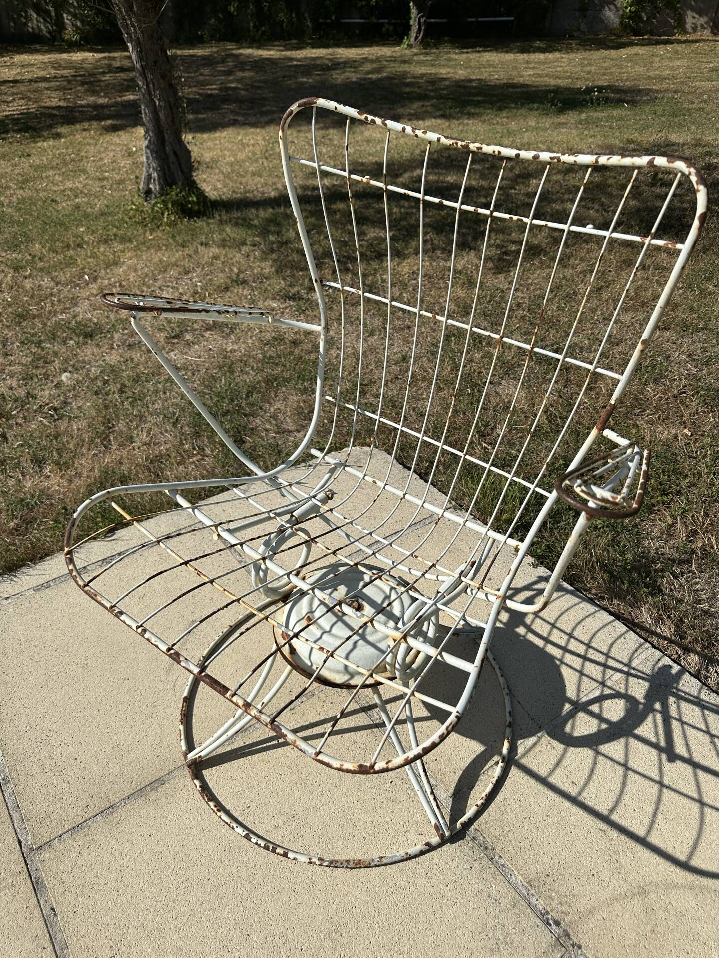 Fauteuil de jardin vintage Homecrest 1960 pivotant
