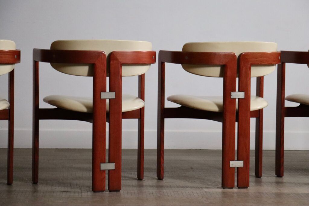 Ensemble de 6 chaises Augusto Savini Pamplona pour Pozzi, Italie 1965