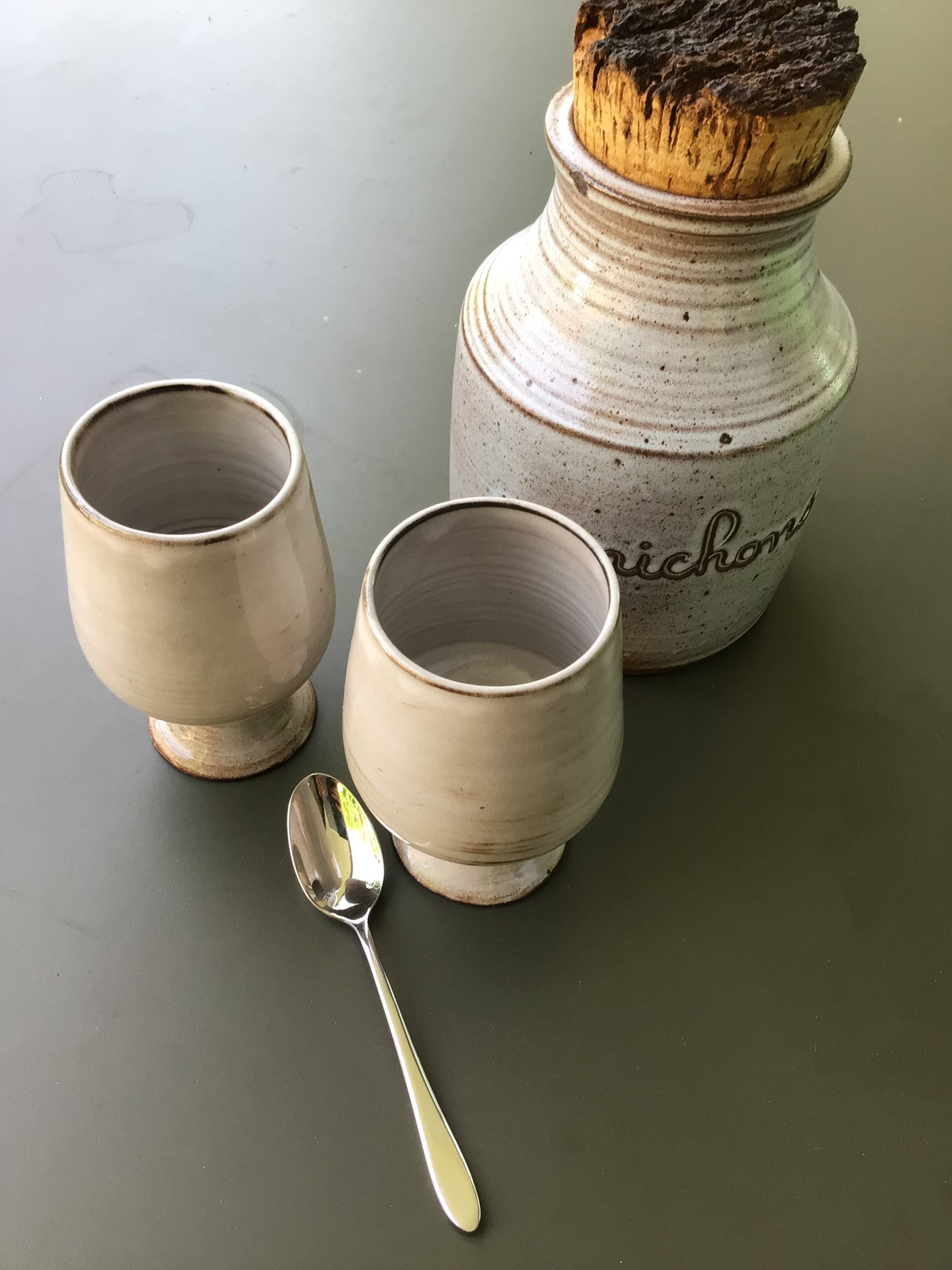 2 Mazagrans signed Gérard Hofmann 50s/60s