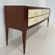 1950s Parchment and Walnut Chest of Drawers Attr. Paolo Buffa