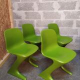 Suite 4 chairs "Kangaroo" Ernst Moeckl