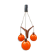 Scandinavian Rispal teak chandelier 1960