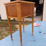 Nightstand 2 drawers walnut oak and burl walnut