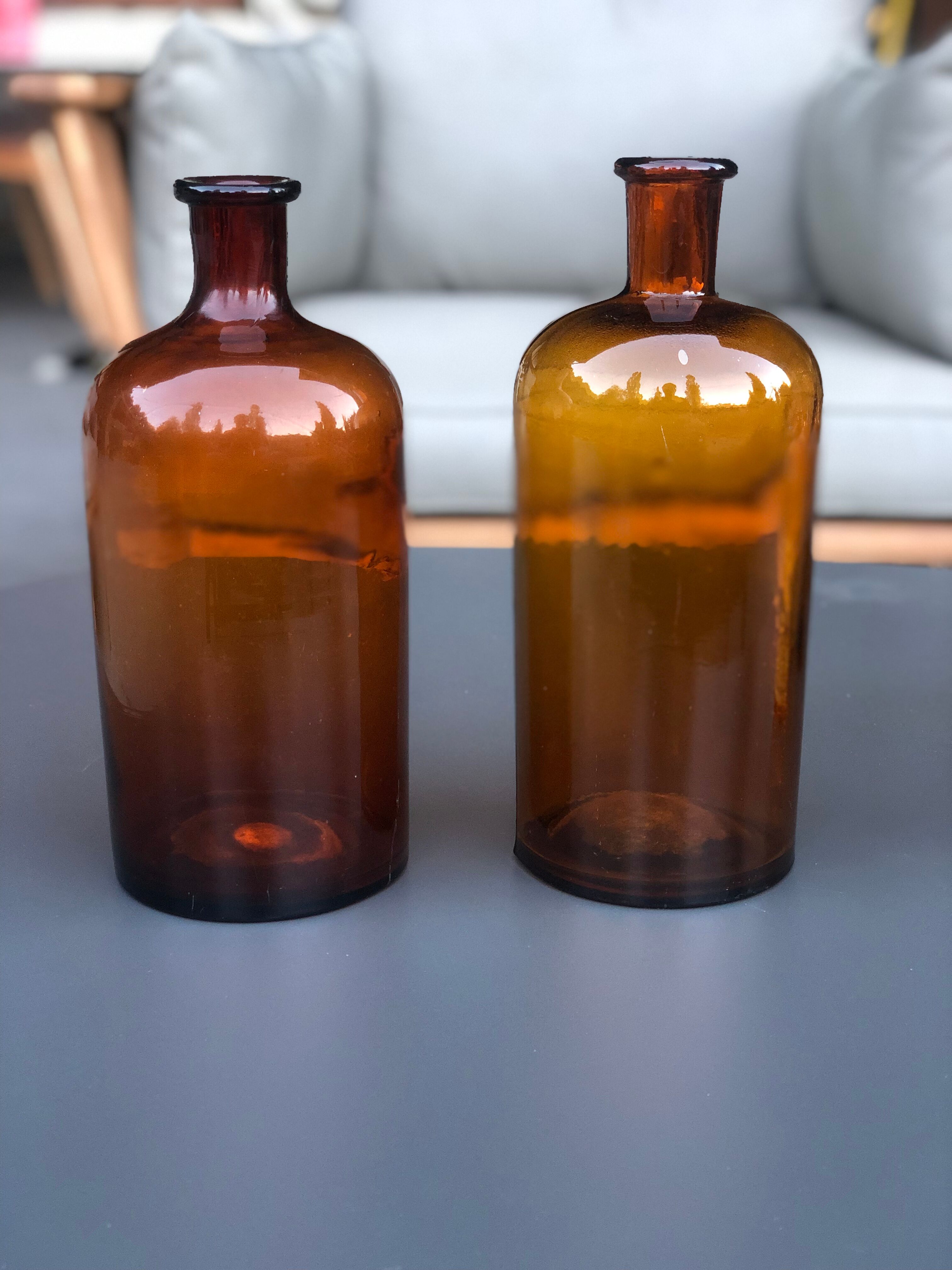 Set of nine bottles of apothecary