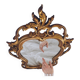 Miroir mural en or de style Hollywood Regency, USA