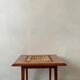 Teak wood coffee table with braided rope, Audoux-Minet 1950