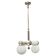 Exceptional Bauhaus Chrome Chandelier with Glass Shades, 1930s