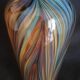 Grand vase balustre en verre de Murano, h - 30 cm.