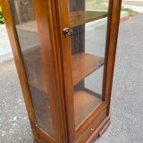 Vitrine Louis Philippe en bois massif de merisier 187cm