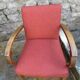 Pair of chairs bridge years 50 wood and fabric