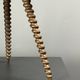 Midcentury wood turned barley twist side table with cork screw legs 1950s