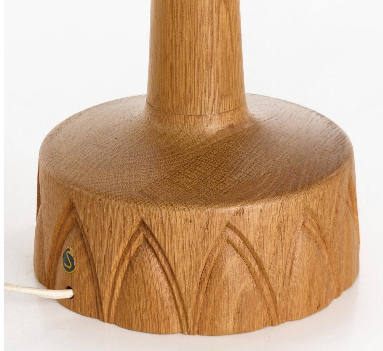 Oak table lamps by AB Stilarmatur Tranås, Sweden, 1960s, set of 2
