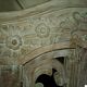 Carved white wood mirror 1990 decorative carved with opening shutters on a square mirror