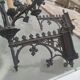 Pair of 19th-century bronze cathedral wall sconces with 5 lights