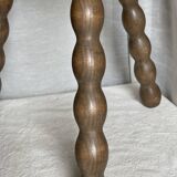 Vintage 1950s half-moon tripod stool