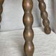 Vintage 1950s half-moon tripod stool