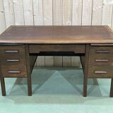60s English flat desk in oak